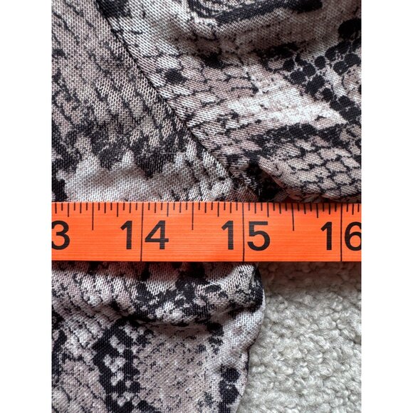Afrm Snake Print lightweight Top S Short Sleeve Polyester/Spandex Women's Stylis - Picture 7 of 8